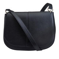 Black Leather Clutch Handbag
