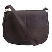 Chocolate Leather Clutch Handbag
