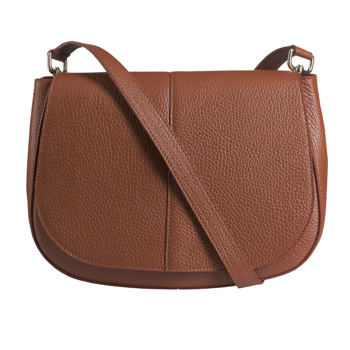 Tan Leather Clutch Handbag