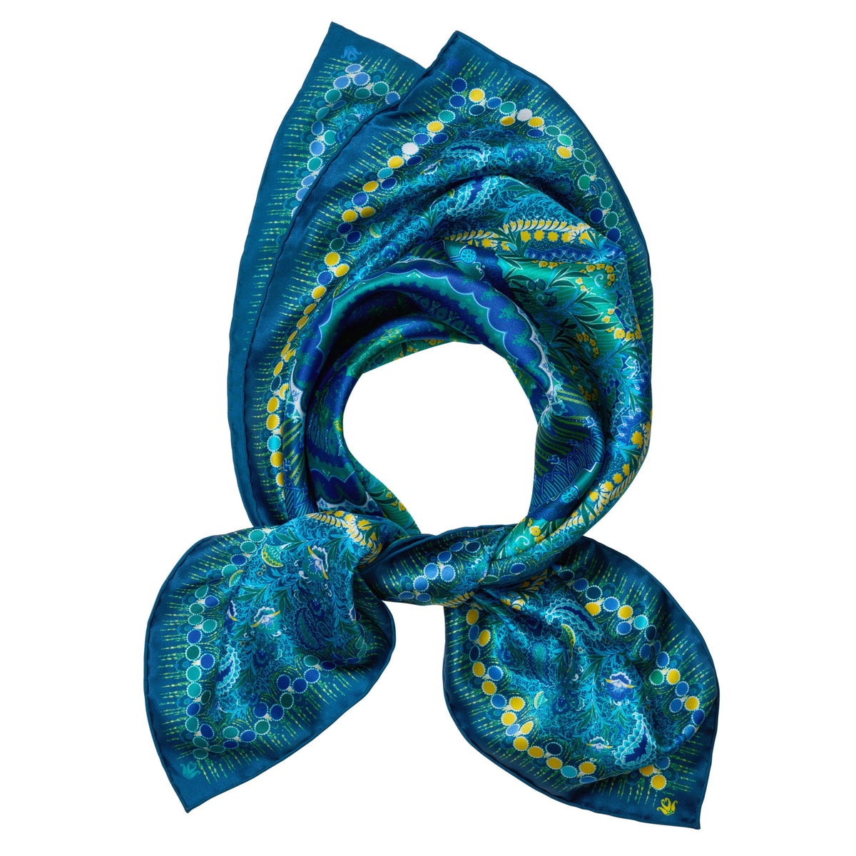 Blue Boheme Mini Silk Scarf