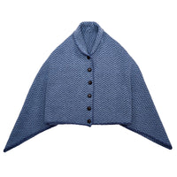 Blue Killala Herringbone Poncho