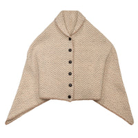 Cream Killala Herringbone Poncho