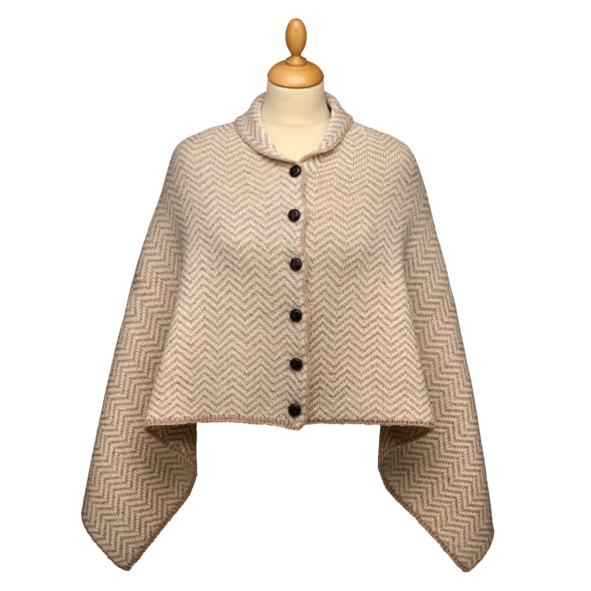 Cream Killala Herringbone Poncho