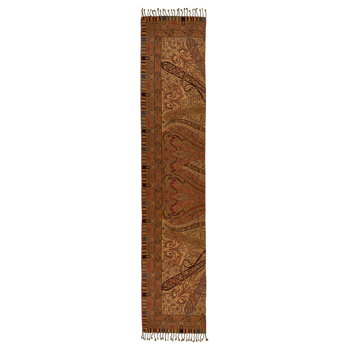 Red Jacquard T.ba Wool Scarf