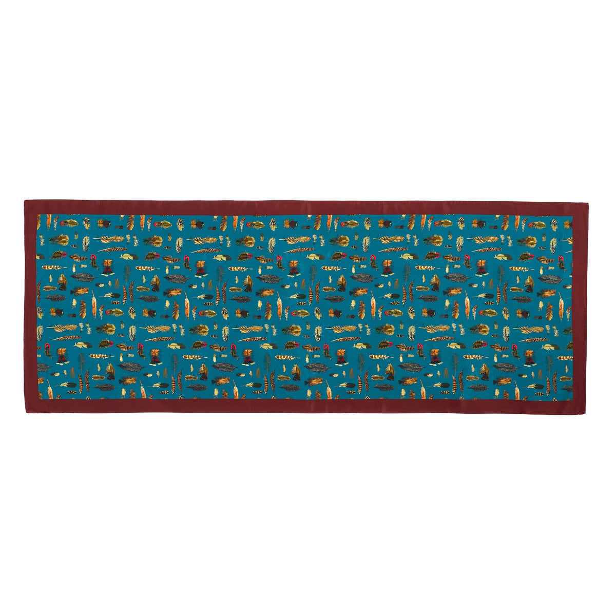 Amherst Feathers Crepe De Chine Scarf made with Liberty Fabric