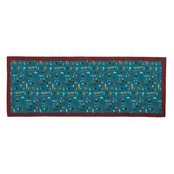 Amherst Feathers Crepe De Chine Scarf made with Liberty Fabric