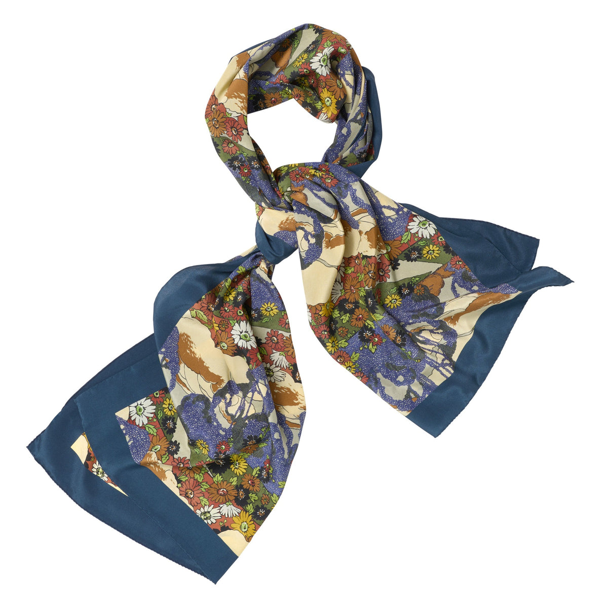 Hambleden Way Crepe De Chine Scarf made with Liberty Fabric