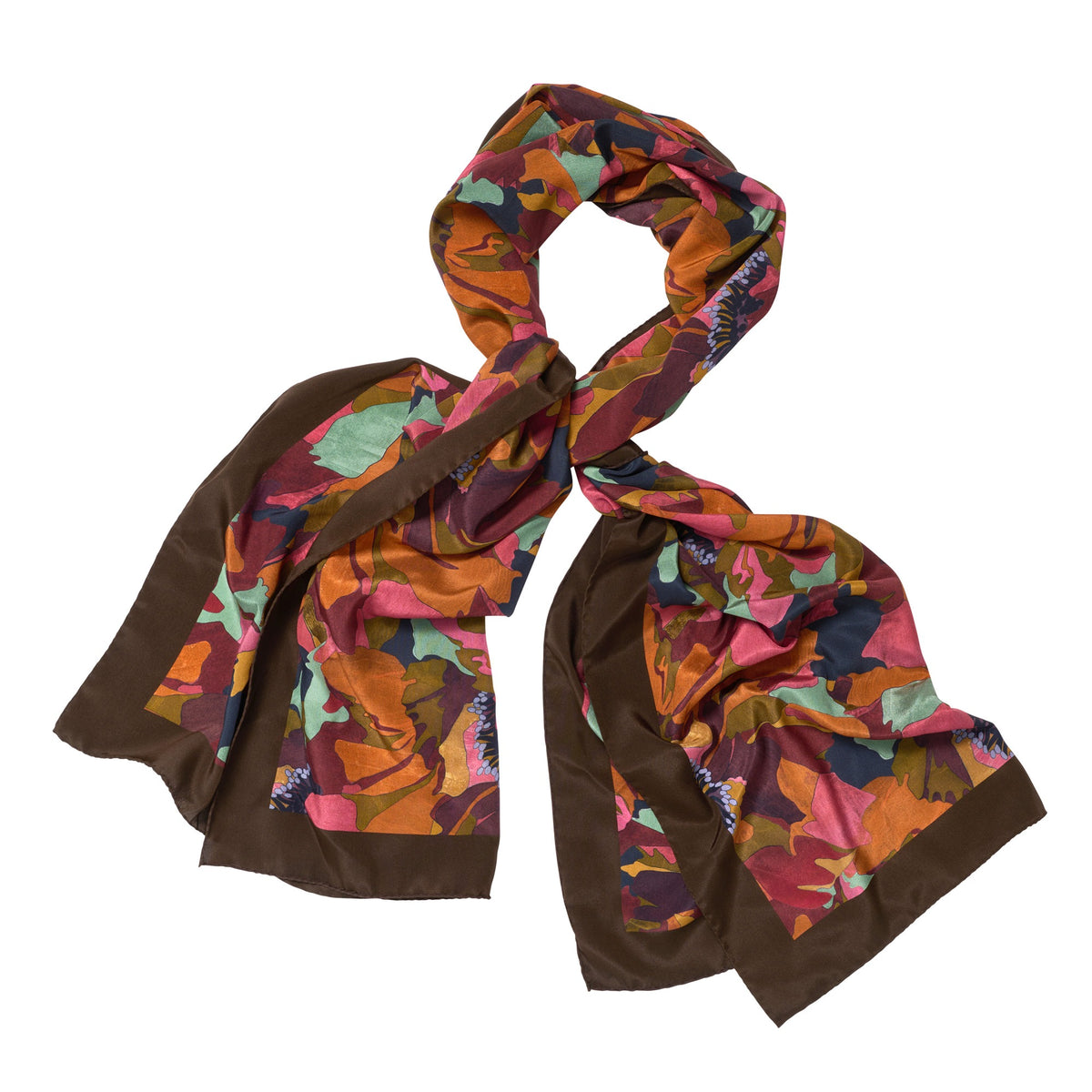 Peony Parade Crepe De Chine Scarf made with Liberty Fabric