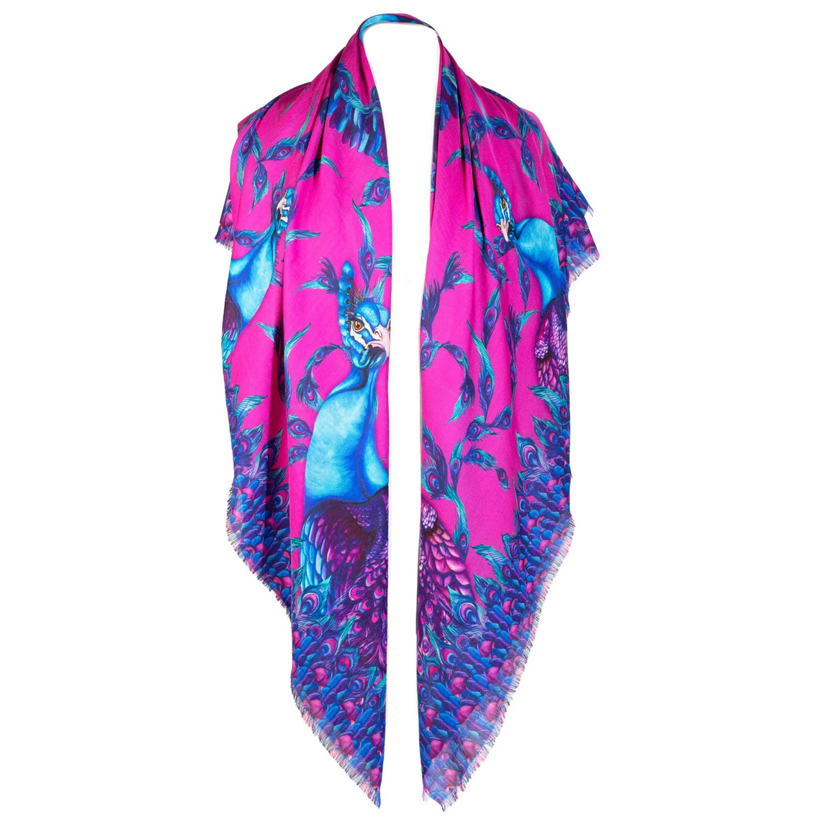 Pluming Marvellous Fandango Pink Wool Silk Shawl