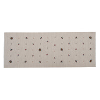 Taupe Wildlife Motif Silk Wool Scarf