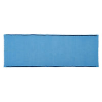 Blue Circle Motif Silk Wool Scarf