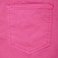 Fuchsia Pink Cotton Stretch Jeans