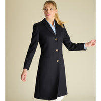 Ladies Navy Covert Coat