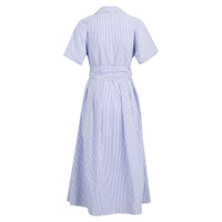 Striped Seersucker Shirt Dress