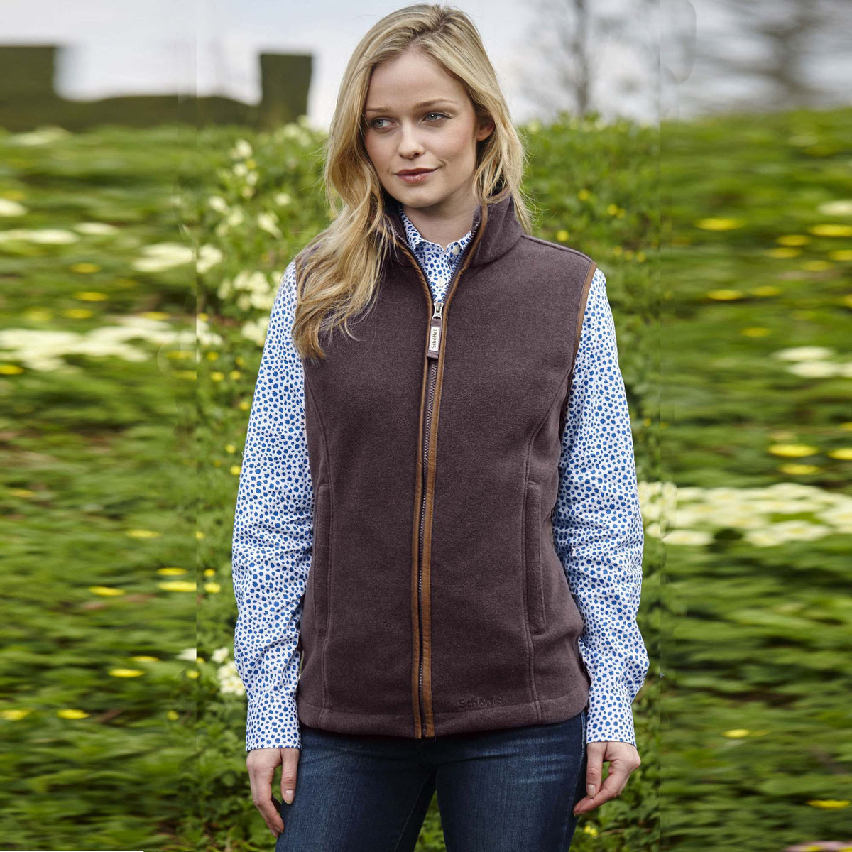 Aubergine Schoffel Lyndon Fleece Gilet