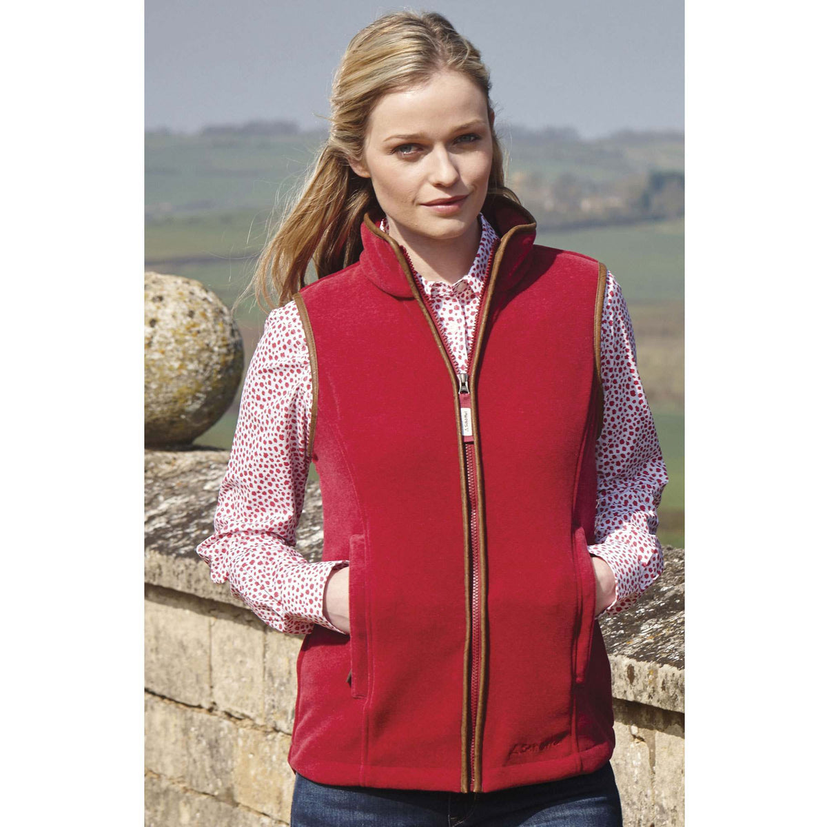 Raspberry Schoffel Lyndon Fleece Gilet