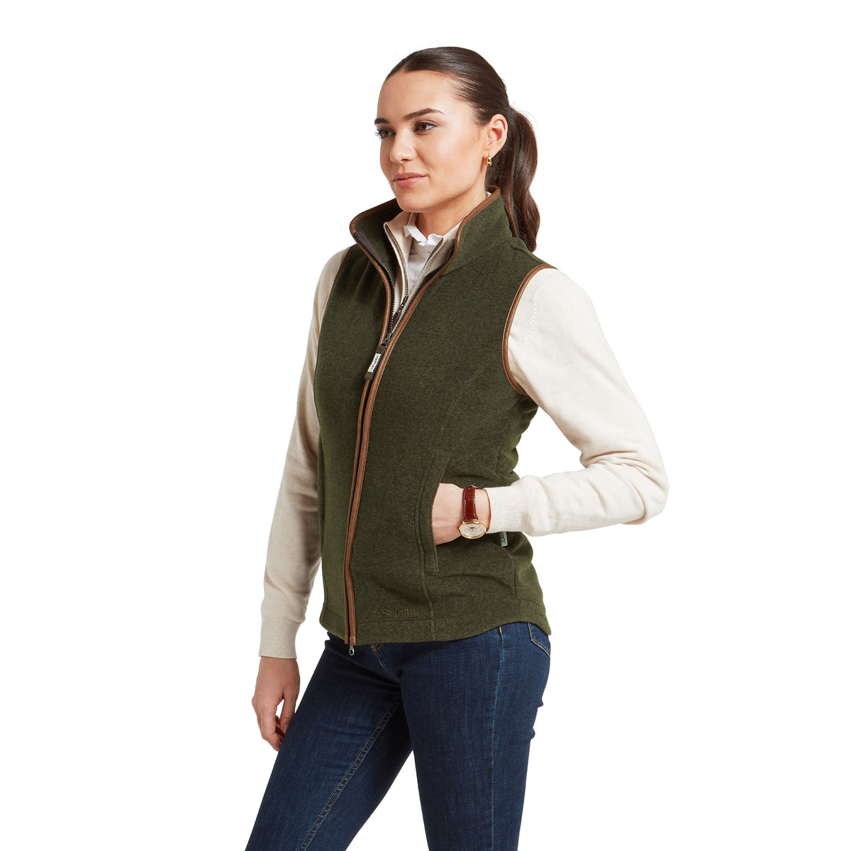 Dark Green Schöffel Lyndon Fleece Gilet