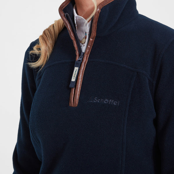 Schoffel Navy 1/4 Zip Tilton Fleece