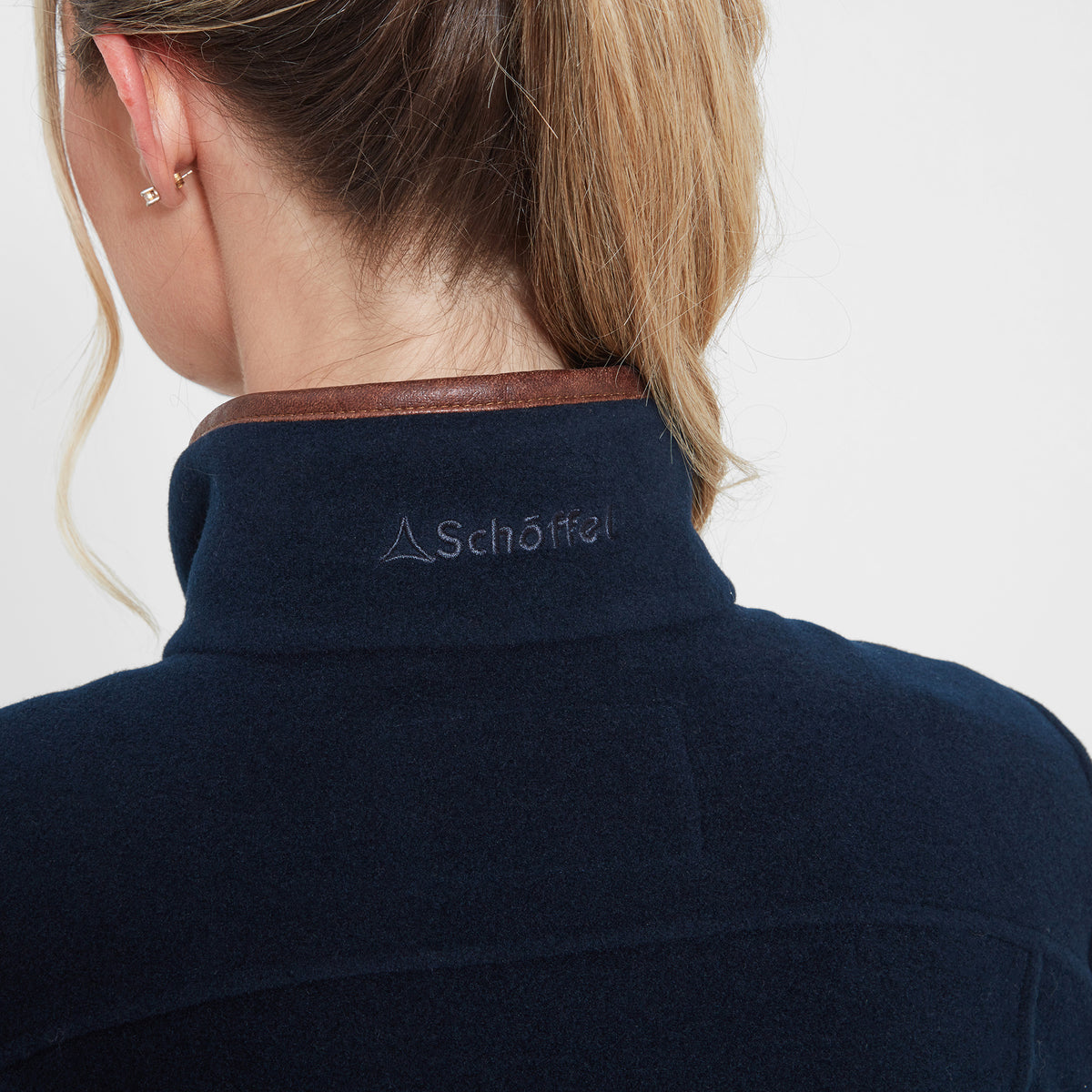 Schoffel Navy 1/4 Zip Tilton Fleece