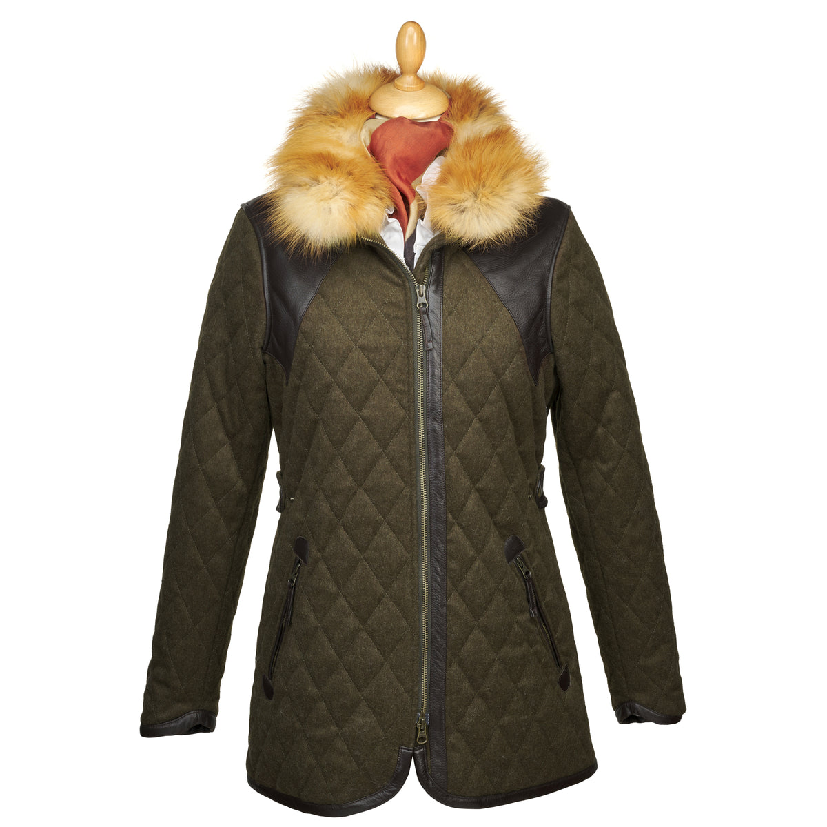Green Derby Quilted Field Coat