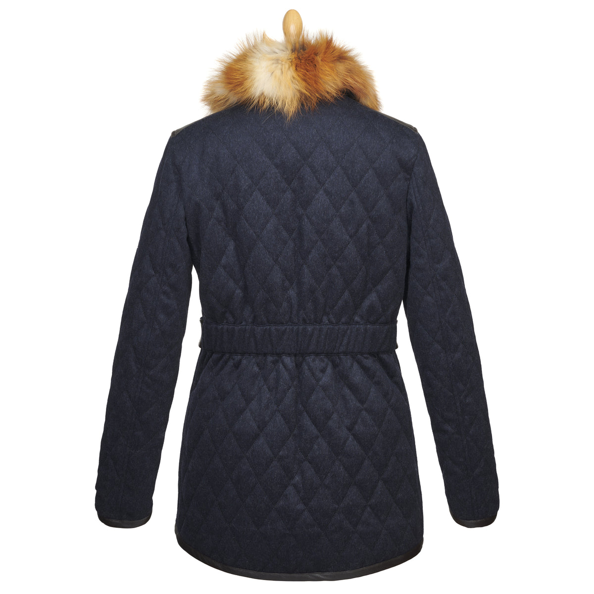 Navy Derby Quilted Field Coat