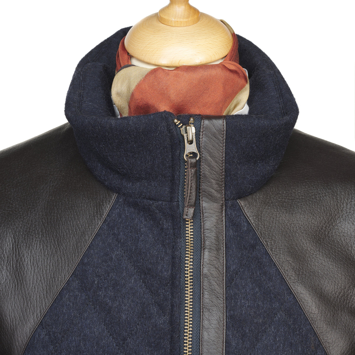 Navy Derby Quilted Field Coat