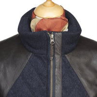 Navy Derby Quilted Field Coat