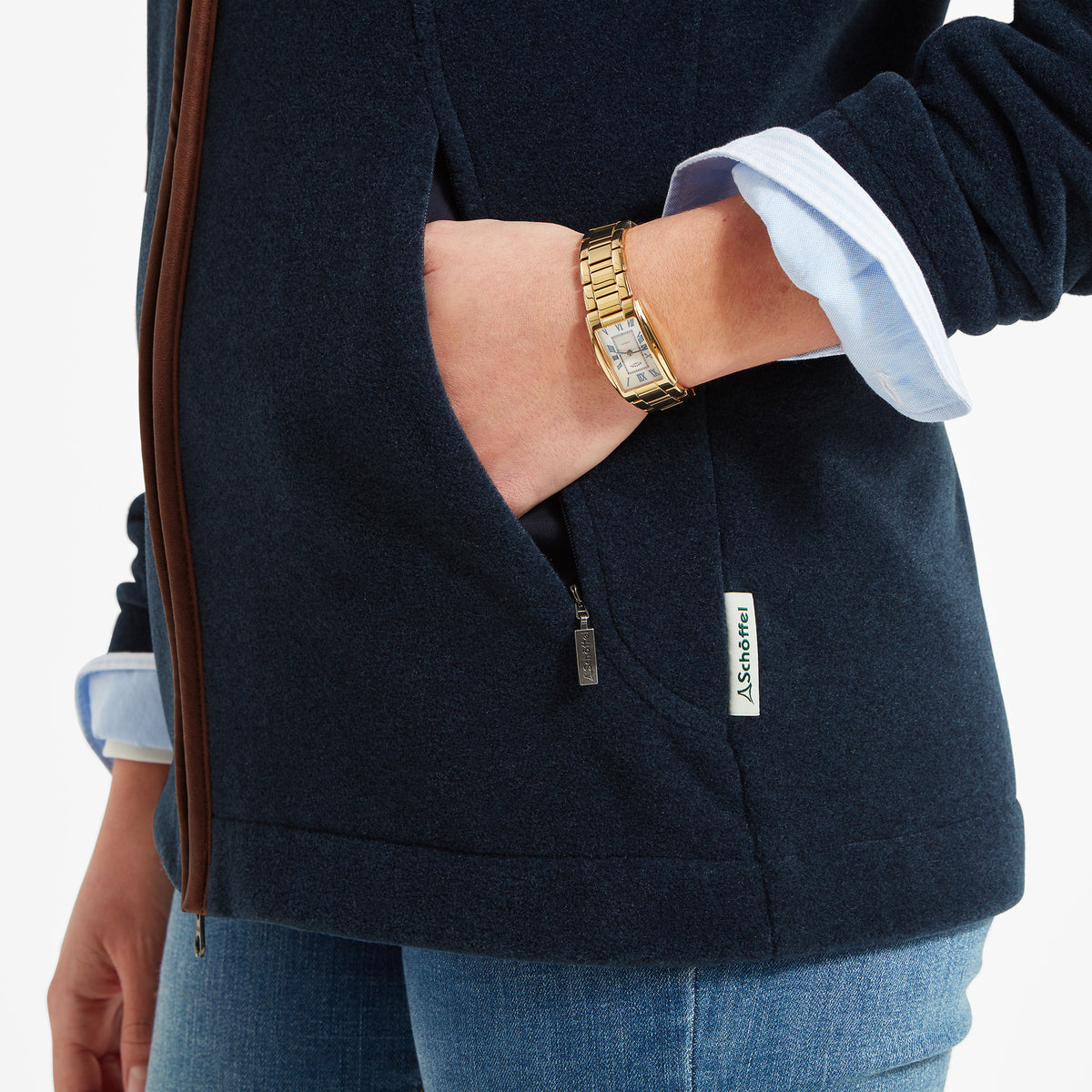 Navy Schöffel Burley Fleece Jacket