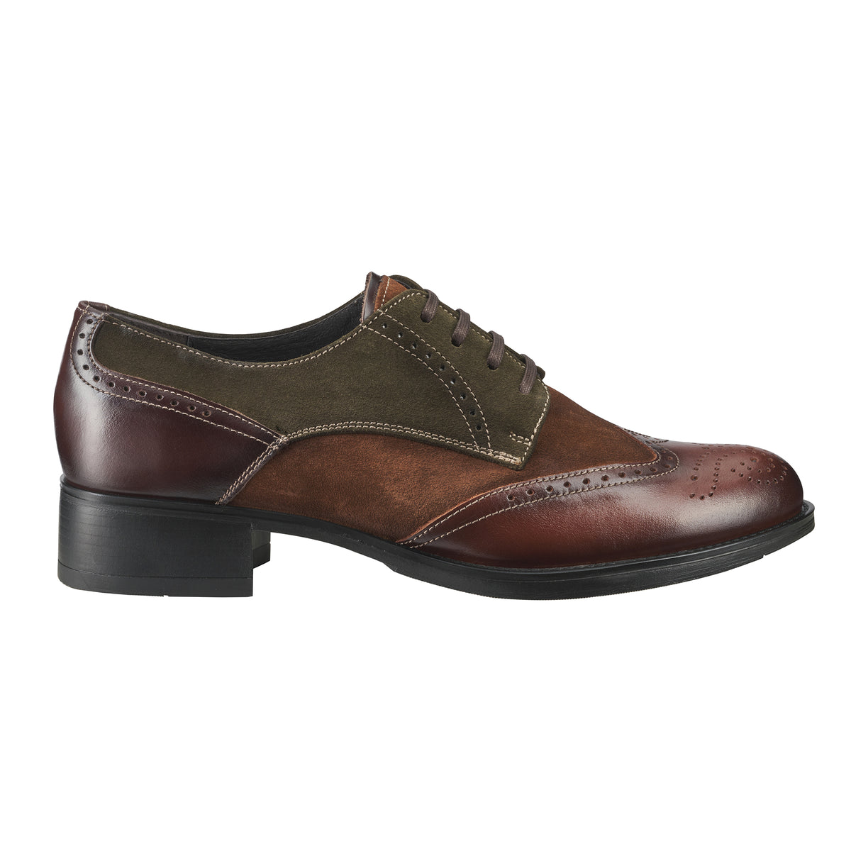 Brown Leather and Suede Brogues