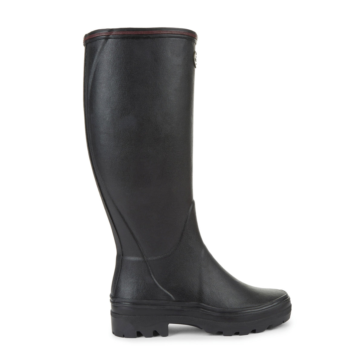 Black Le Chameau Giverny Jersey Lined Boots