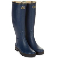 Navy Le Chameau Giverny Jersey Lined Boots