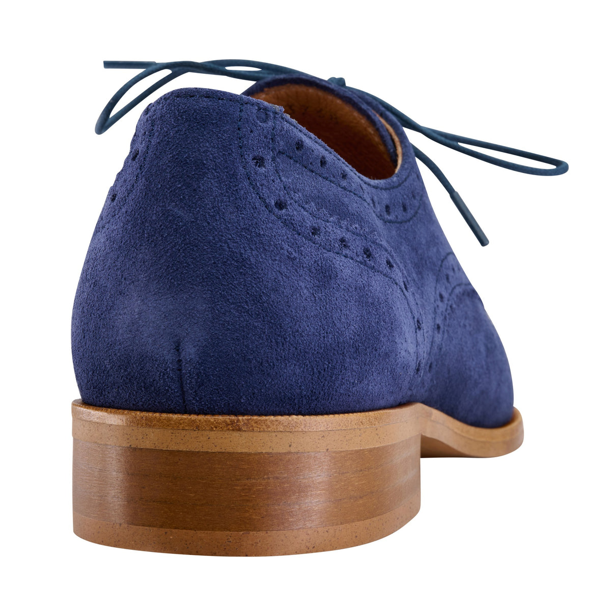 Navy Suede Leather Brogues