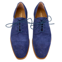 Navy Suede Leather Brogues