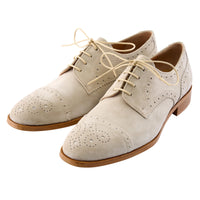Beige Suede Leather Brogues