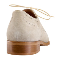Beige Suede Leather Brogues
