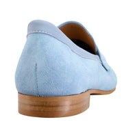 Pale Blue Suede Livia Loafers