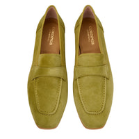 Green Suede Livia Loafers