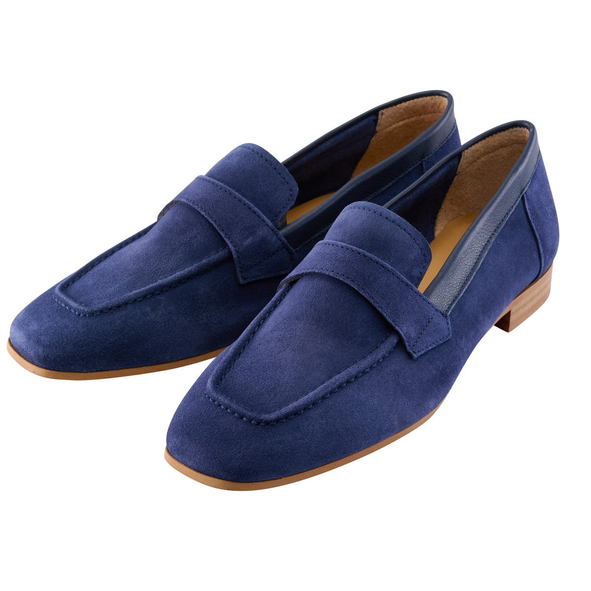 Navy Suede Livia Loafers