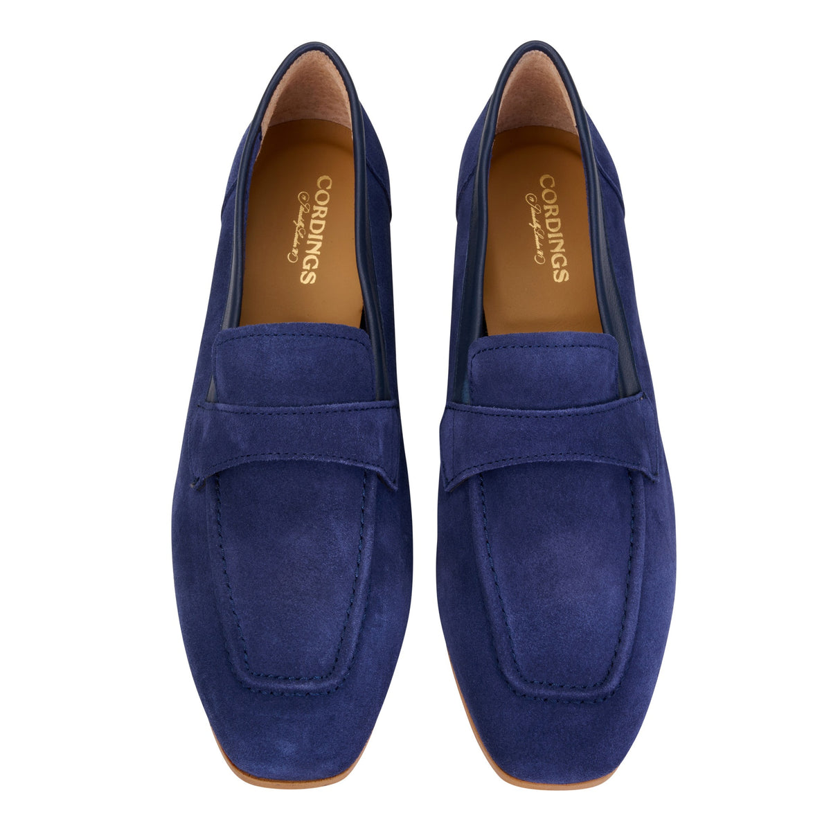 Navy Suede Livia Loafers