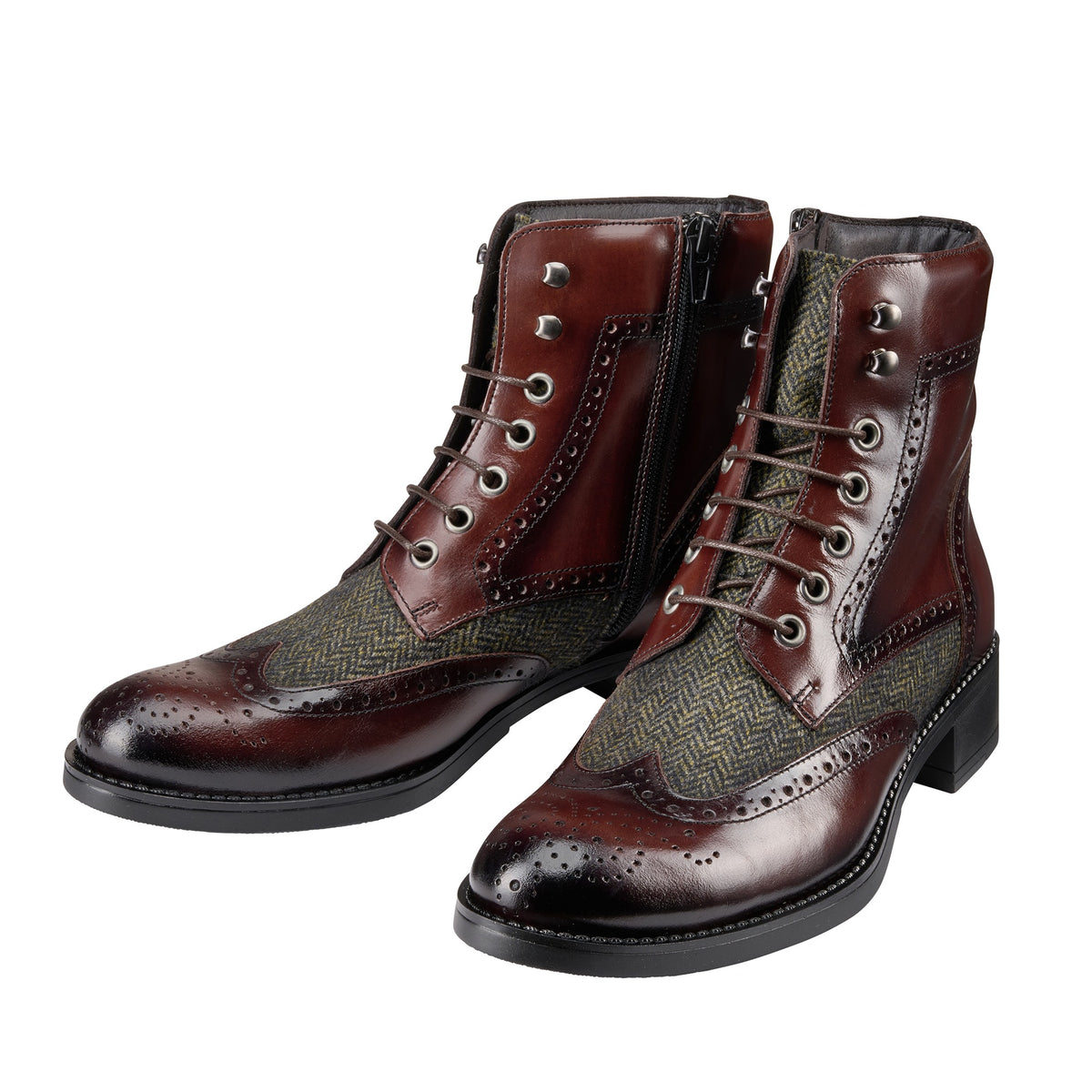 Wetherby Tweed Leather Boot