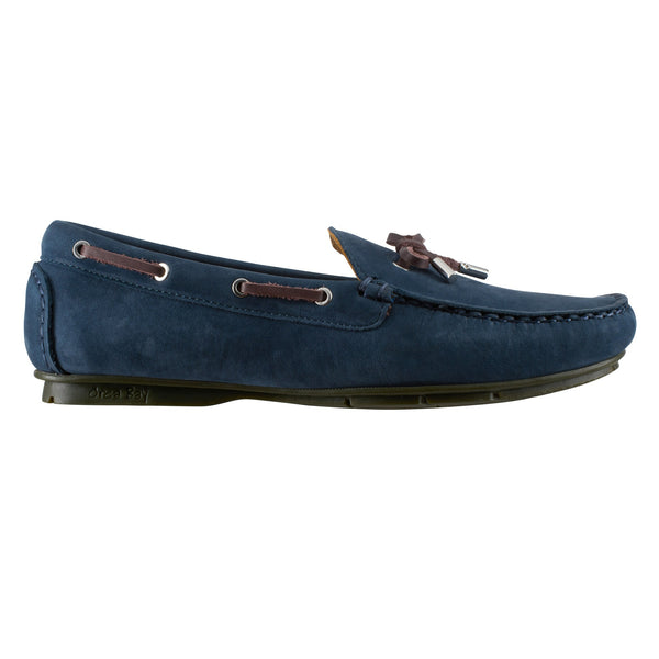 Blue Suede Deck Loafers