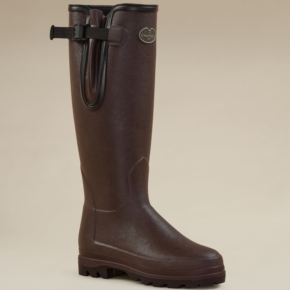 Le Chameau Women's Brown Vierzon Jersey Lined Boots