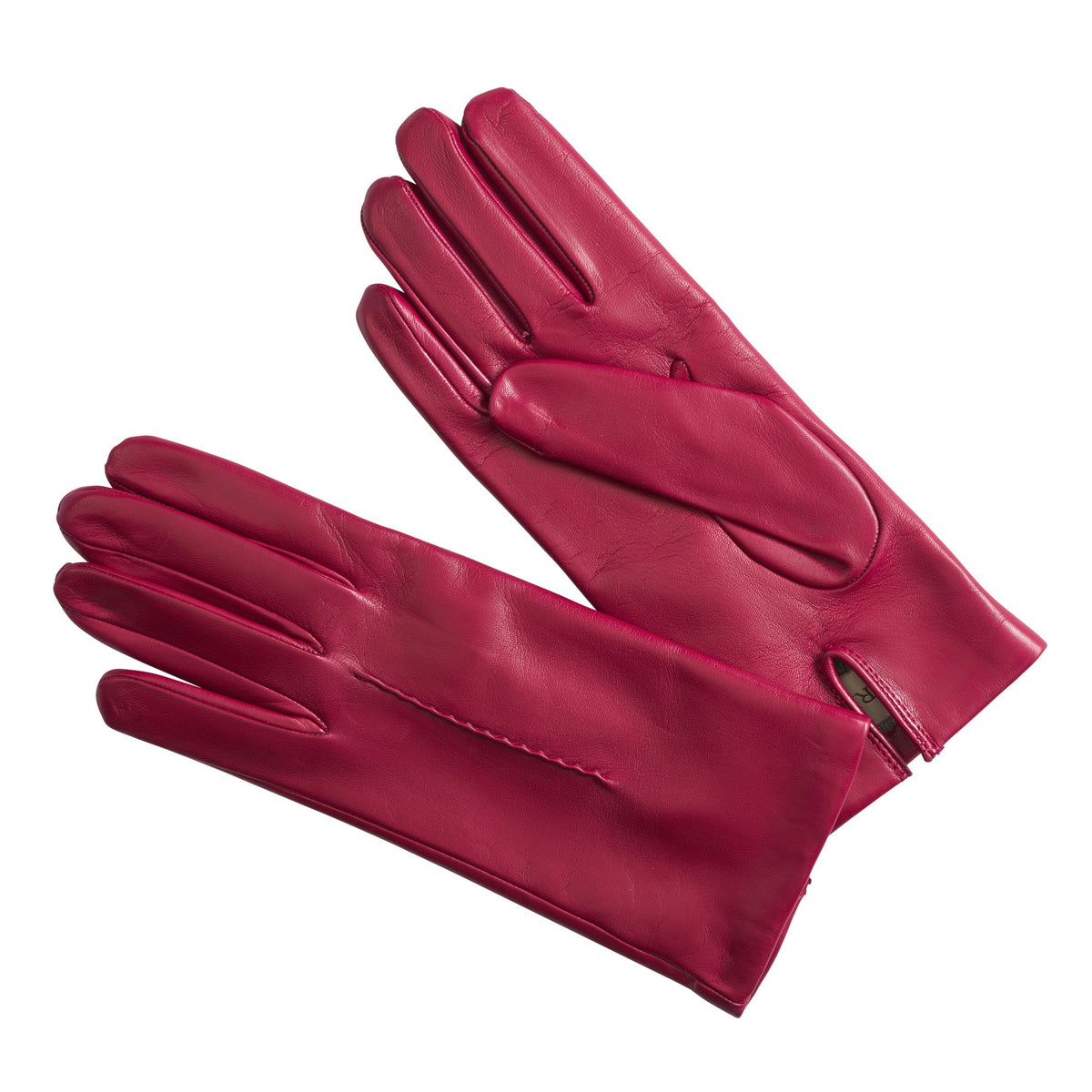 Red Cashmere Lined Nappa Leather Gloves