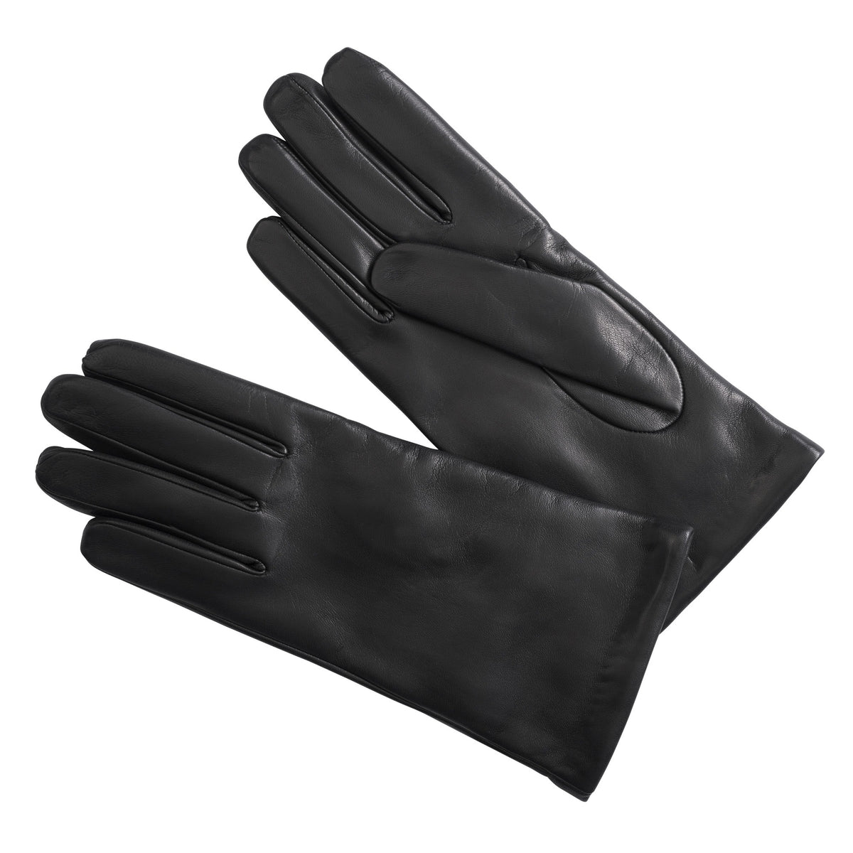 Black Leather Short Nappa Gloves