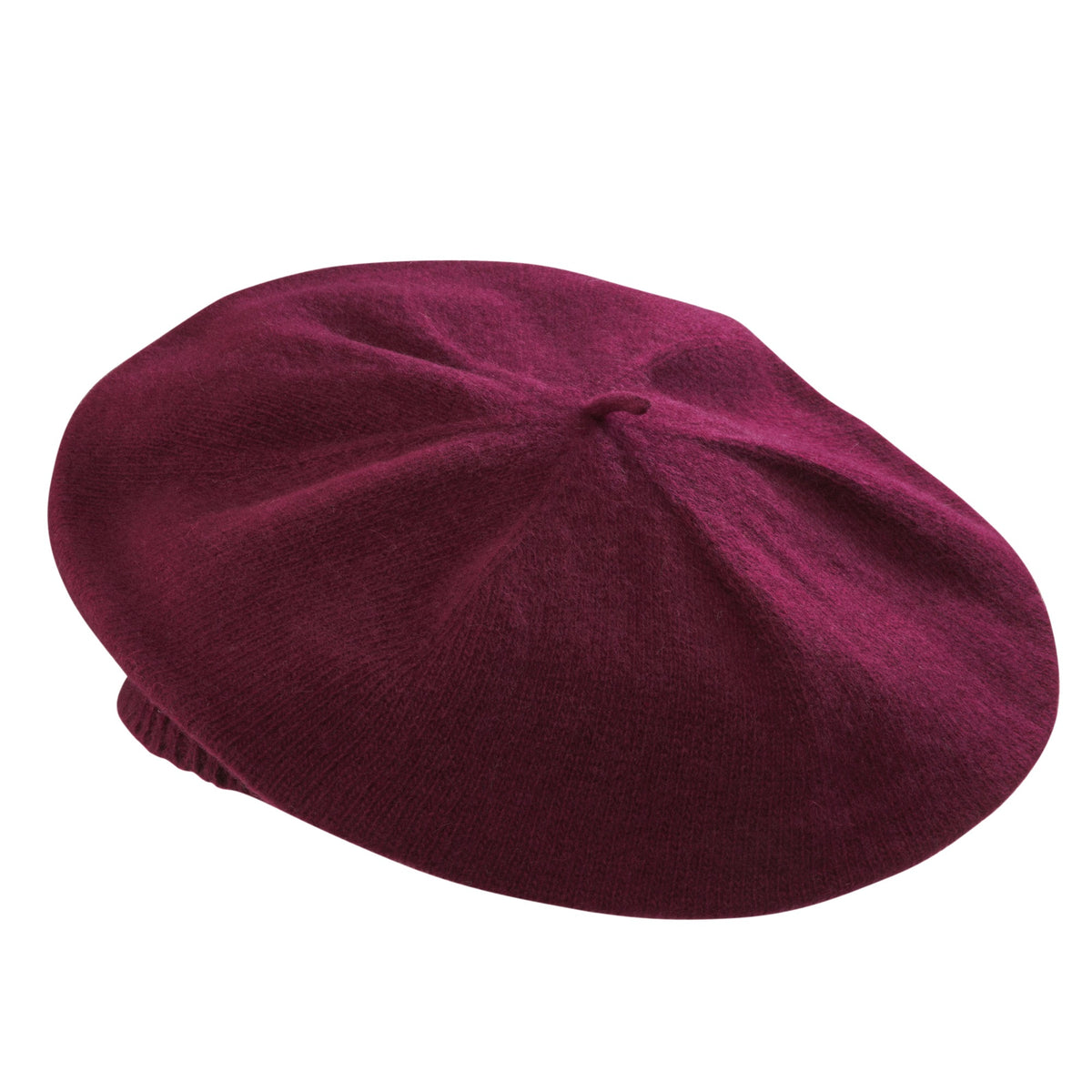 Wine Merino Cashmere Knitted Beret