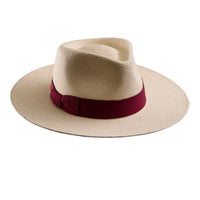 Burgundy Panama Contrast Band Hat