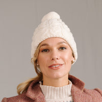 Cream Supersoft Merino Beanie Hat