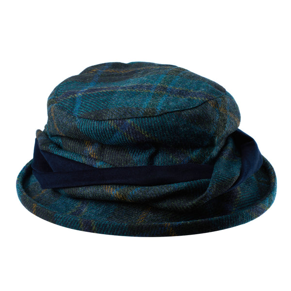 Blue Tweed Country Twist Band Hat