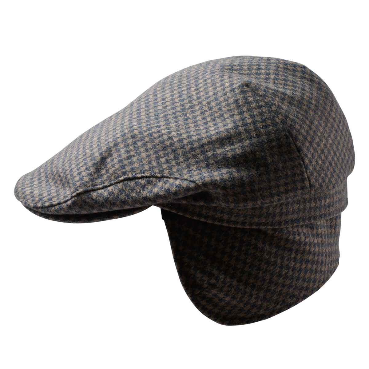 Grey Newsboy Houndstooth Cap