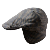 Grey Newsboy Houndstooth Cap